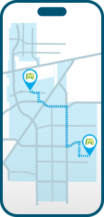 Illustration of Upper East service area map